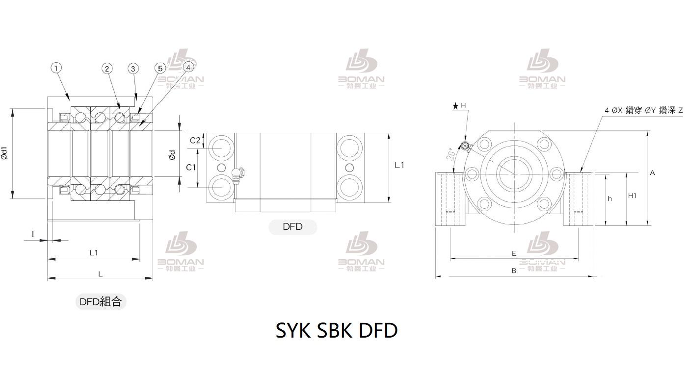 SYK SF25 syk丝杆固定端和支撑端
